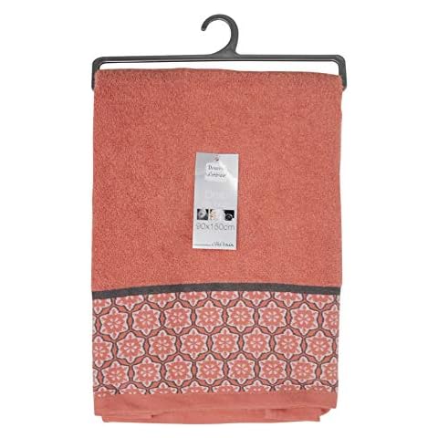 Drap de Bain Eponge Jacquard Corail Cover