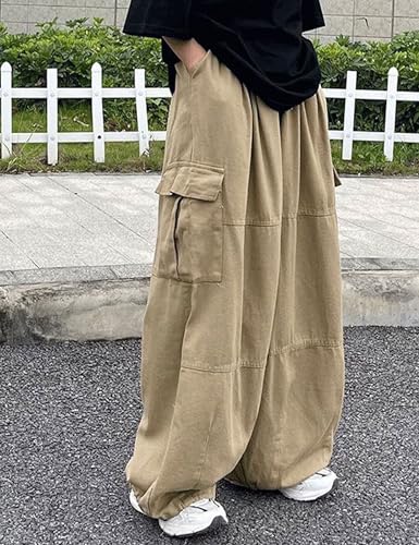 Cargo Pants Y2K Grunge Baggy Pants Hip Hop Drawstring Pants Joggers Goth Parachute Pants for Men2