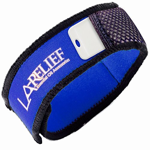 Essential Oil Diffuser Bracelet Includes Set of 4 Solid Pellets, 1 Pellet Each for Allergies, Stress Relief, Focus/adhd and Good Sleeping. 100% Pure Therapeutic Grade Aromatherapy Oil. (blue)