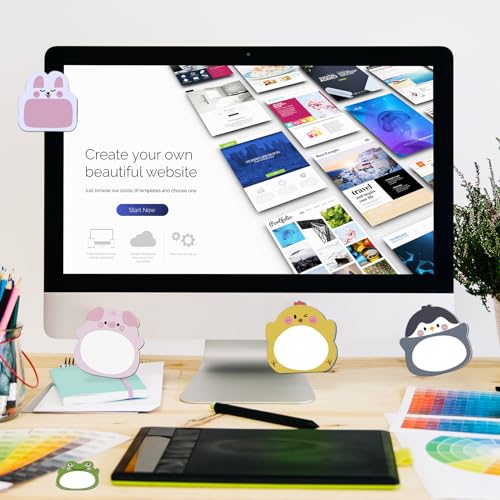 16Packs Cute Sticky Notes, Self-Stick Fun Animal Notes Kawaii Memo Pads Mini Animal Shaped Notepads - Image 4