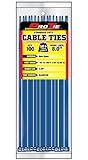 Pro Tie BL8SD100 8-Inch Blue Standard Duty Color Cable Tie, Blue Nylon, 100-Pack