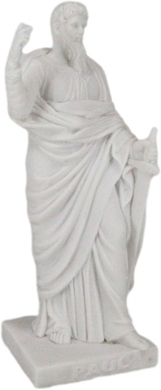 Ebros Gift Bertel Thorvaldsen Copenhagen Museum Rome Temple Reproduction of Jesus and His Twelve Apostles Disciples Figurine 8" H Christian Catholic Decor (Paul Saul of Tarsus Holding Sword)