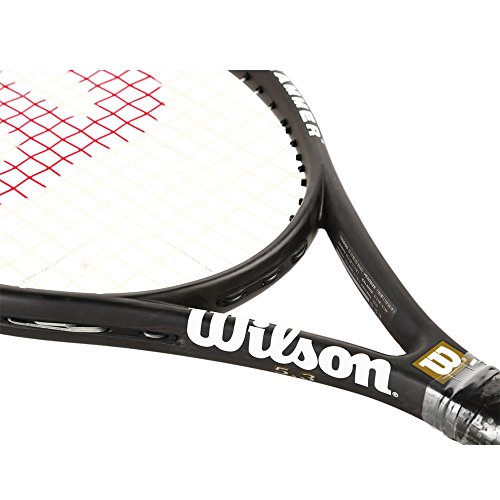Wilson Hyper Hammer 5.3 Strung Tennis Racket (Black/White, 4 1/4) - Thumbnail 3