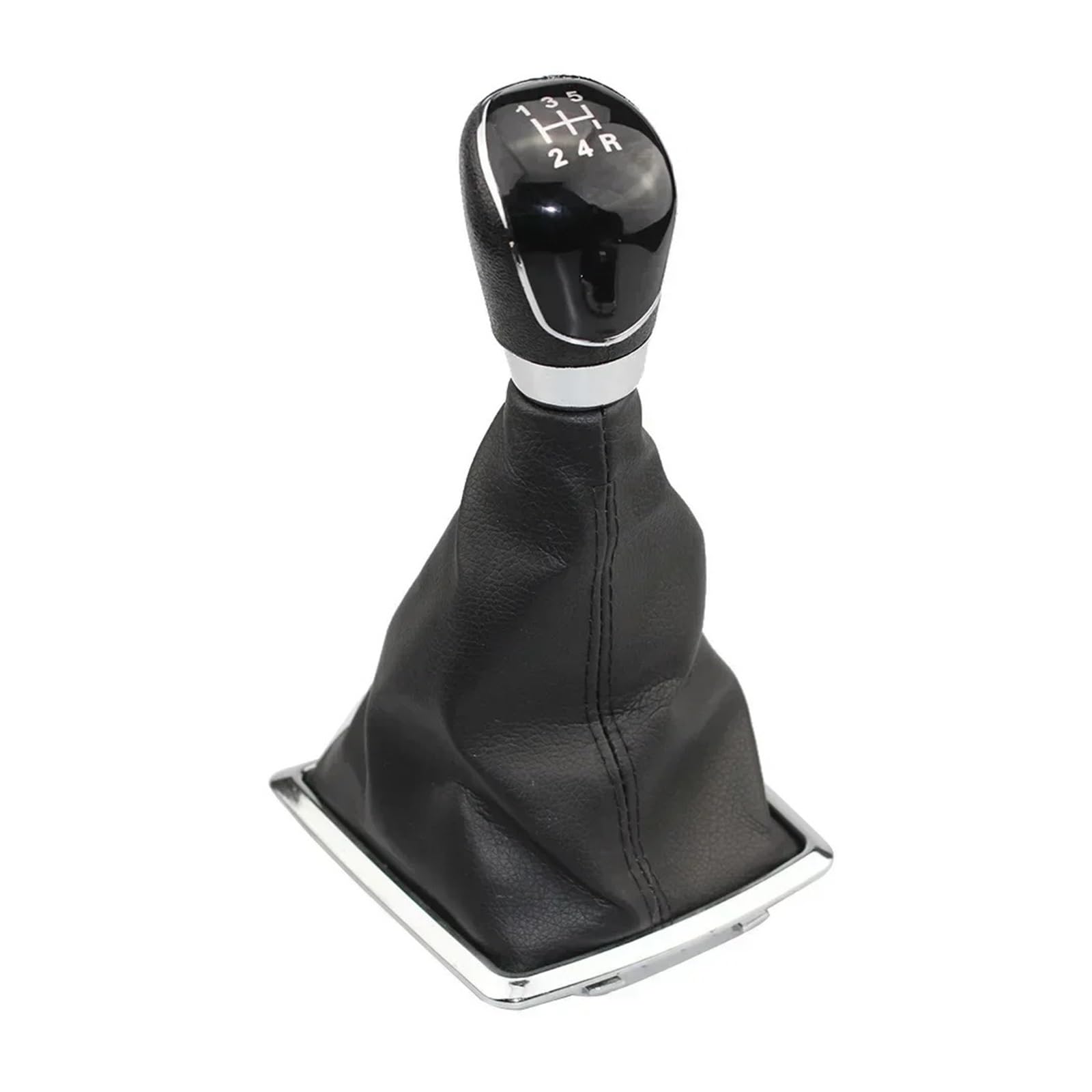 SAUANMNKTP Gearshift Knob for Focus 2 MK2 2005-2012 5 6 Speed Gear Shift Knob Lever Handball Gaiter Boot(Black 5-Speed)