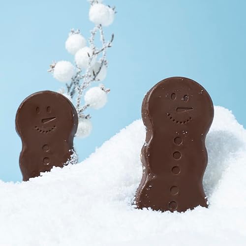 Miniatura 6 de Snowhey - Caramelos de muñeco de nieve de chocolate, relleno de mantequilla de maní, vegano, apto para alérgenos, paquete de 2