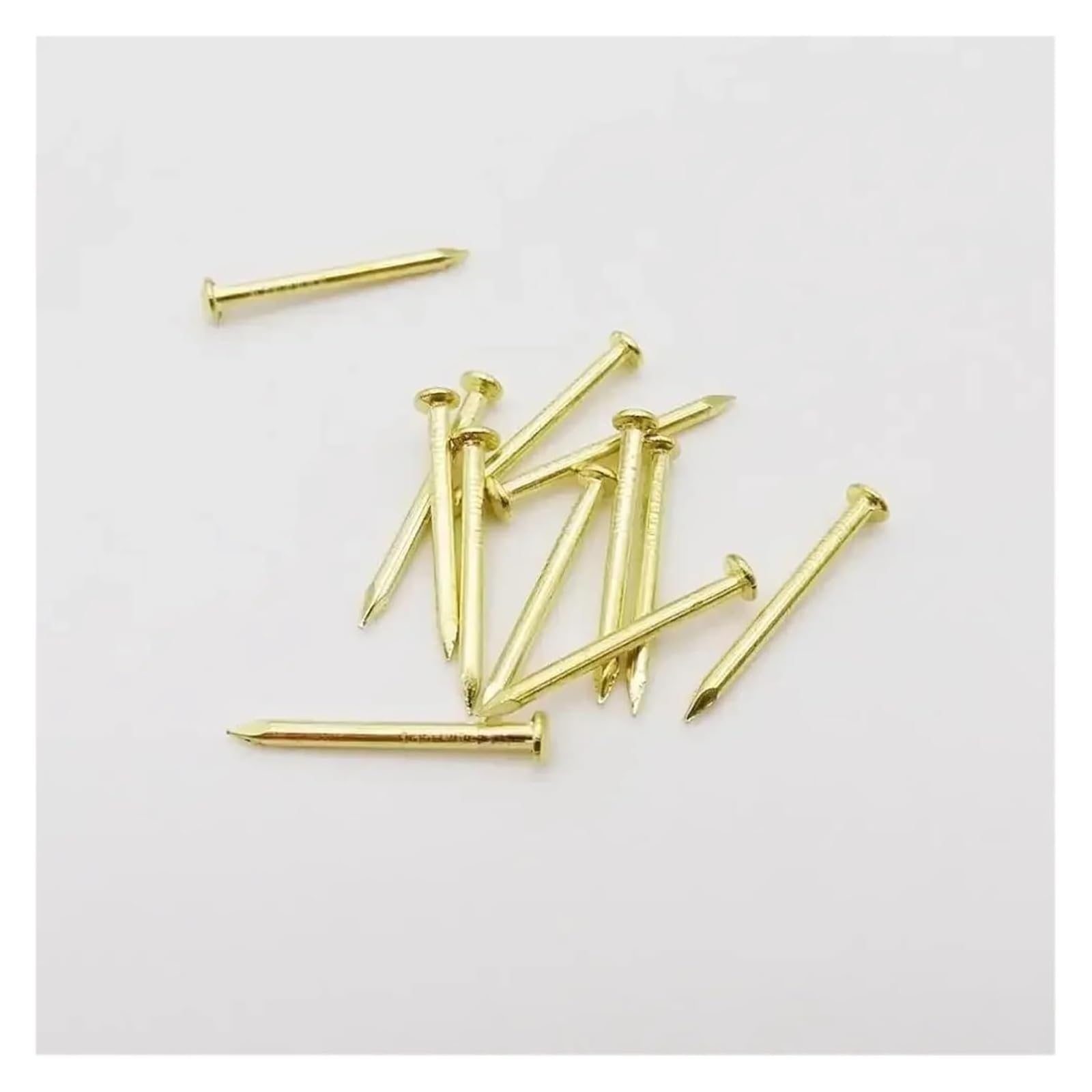 Małe gwoździe mosiężne, 200 szt. Średnica 1,2 mm, 1,5 mm, 1,8 mm Miniaturowe okrągłe gwoździe żelazne do zawiasów pudełek na biżuterię(1.8x23mm)