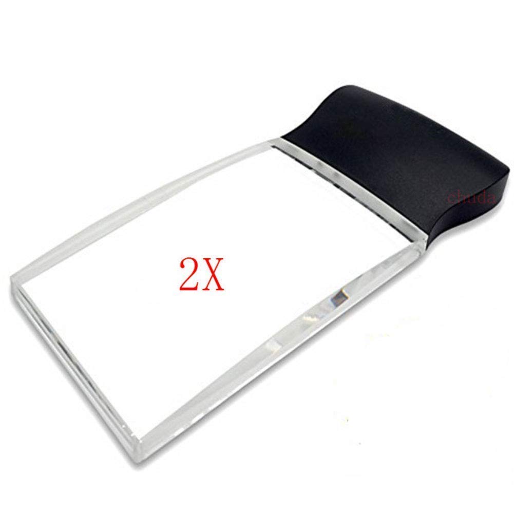 Lupa de mano con luz LED, aumento 2X, lente HD para lectura, identificación de joyas, manualidades y reparaciones, diseño compacto