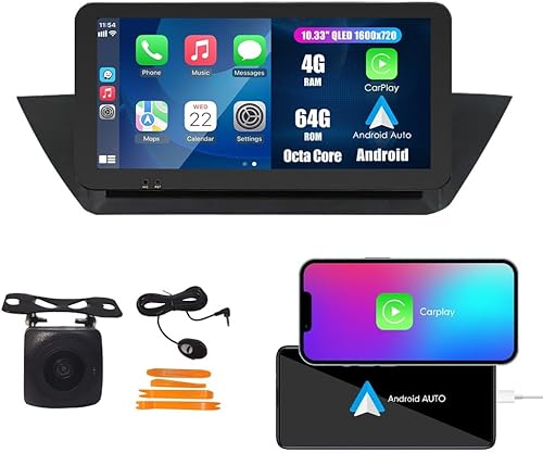 Miniatura 10 de Kunfine Coche CarPlay Android Navegación Automática Estéreo GPS Radio Reverse Cámara Pantalla 10 "IPS Pantalla Táctil Headunit Tablet Pad Media