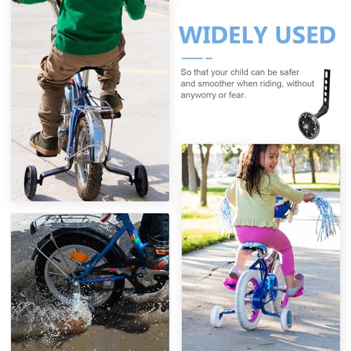 2 ruedas de entrenamiento luminosas para bicicleta con neumáticos y soporte, fáciles de instalar, estabilizadores de equilibrio para niños y accesorios de seguridad para bicicletas miniatura 7
