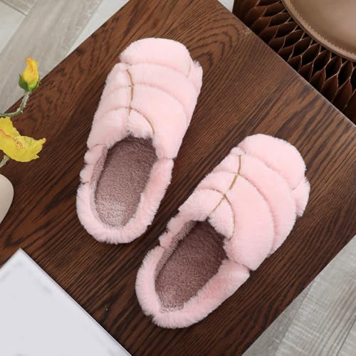 Couples Slippers Fuzzy Comfy House Shoes Memory Foam Close Toe Indoor Outdoor Winter Bedroom Slippers Gifts for Ladies4
