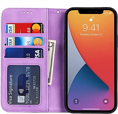 Funda para iPhone 13 Pro Max protectora tipo libro con soporte y tarjetero de piel 4