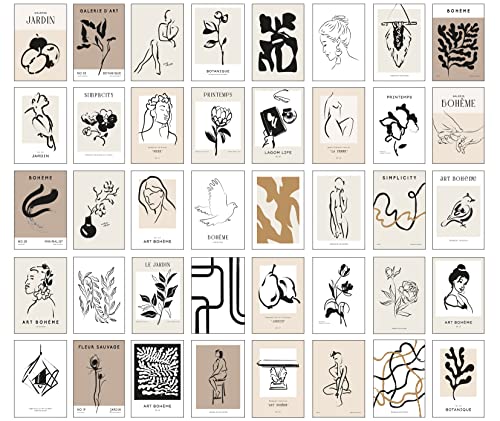 40 Piece Minimal Contemporary Art Boheme Bohemian Modern Collage Kit