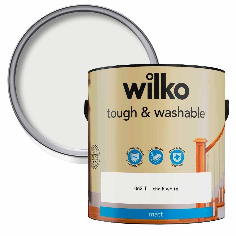 Wilko Tough And Washable Matt Emulsion Paint Stain And Scuff