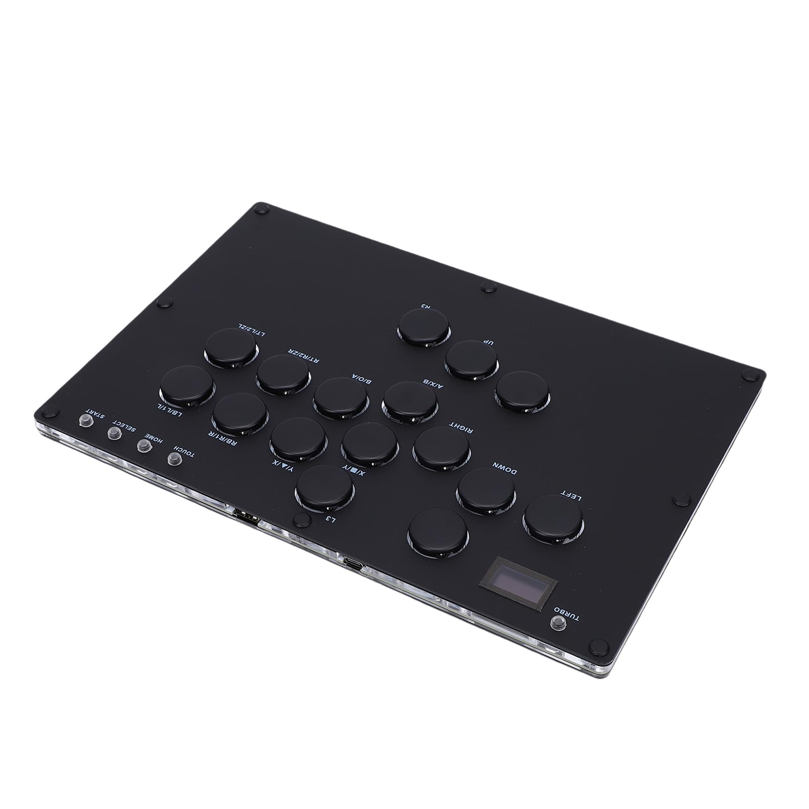 Jectse Juegos de Lucha Fight Stick, Controlador de Juego de 16 Teclas Intercambiable en Caliente con Iluminación RGB y Limpieza SOCD, para para para OS X para Victorias
