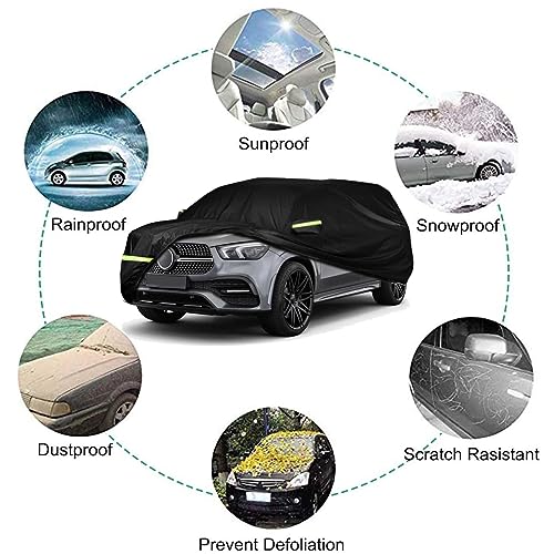 Image of Car Cover Compatible with 2006-2025 Mercedes Benz ML /GLE Class 230 250 280 300 320 350,6-Layers 210T Windproof All Weather Waterproof UV Sun Protection Snow Dust Storm Resistant with Straps Outdoor Co