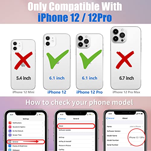 Toycamp for iPhone 12/12 Pro Case for Women, Vintage Collage Art Design, Girls Teens Cute Print Case with Ring Kickstand Cover for iPhone 12/12 Pro (6.1 Inch) - image 2