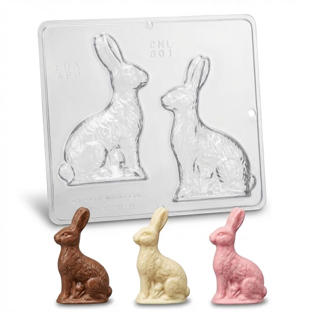 6" Bunny Chocolate Candy Mold Easter 801