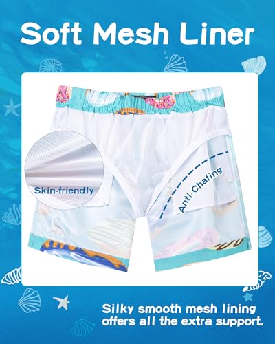 Image of SURF CUZ Boys Swim Trunks Toddler Swim Shorts UPF 50+ Bathing Suit for Boy Swimsuit Quick Dry Mesh Beach Boardshorts Swimwear