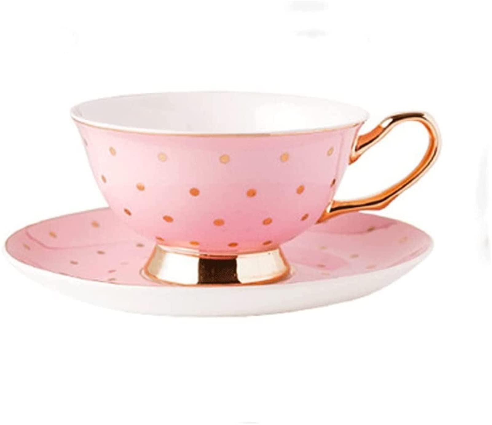 YNIYUJKL Pink Ceramic Coffee Cup And Saucer Set Afternoon Tea Cup Black Tea Cup Girl Heart Cup And Saucer Coffee Cup