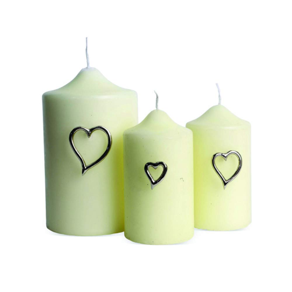 Culinary Concepts Heart Candle Pins Decoration Set of 3