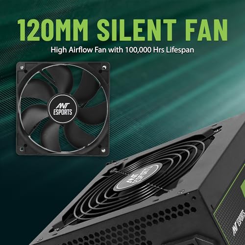 Image of Ant Esports VS650L Non Modular High Efficiency Gaming Power Supply /PSU with 120mm Hydraulic Low-Noise Fan for Efficient Heat Dissipation