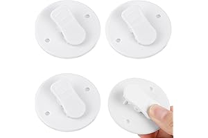 4PCS Clear Self-Adhesive Splash Clips, Durable Windproof Shower Curtain Clips for Bathroom