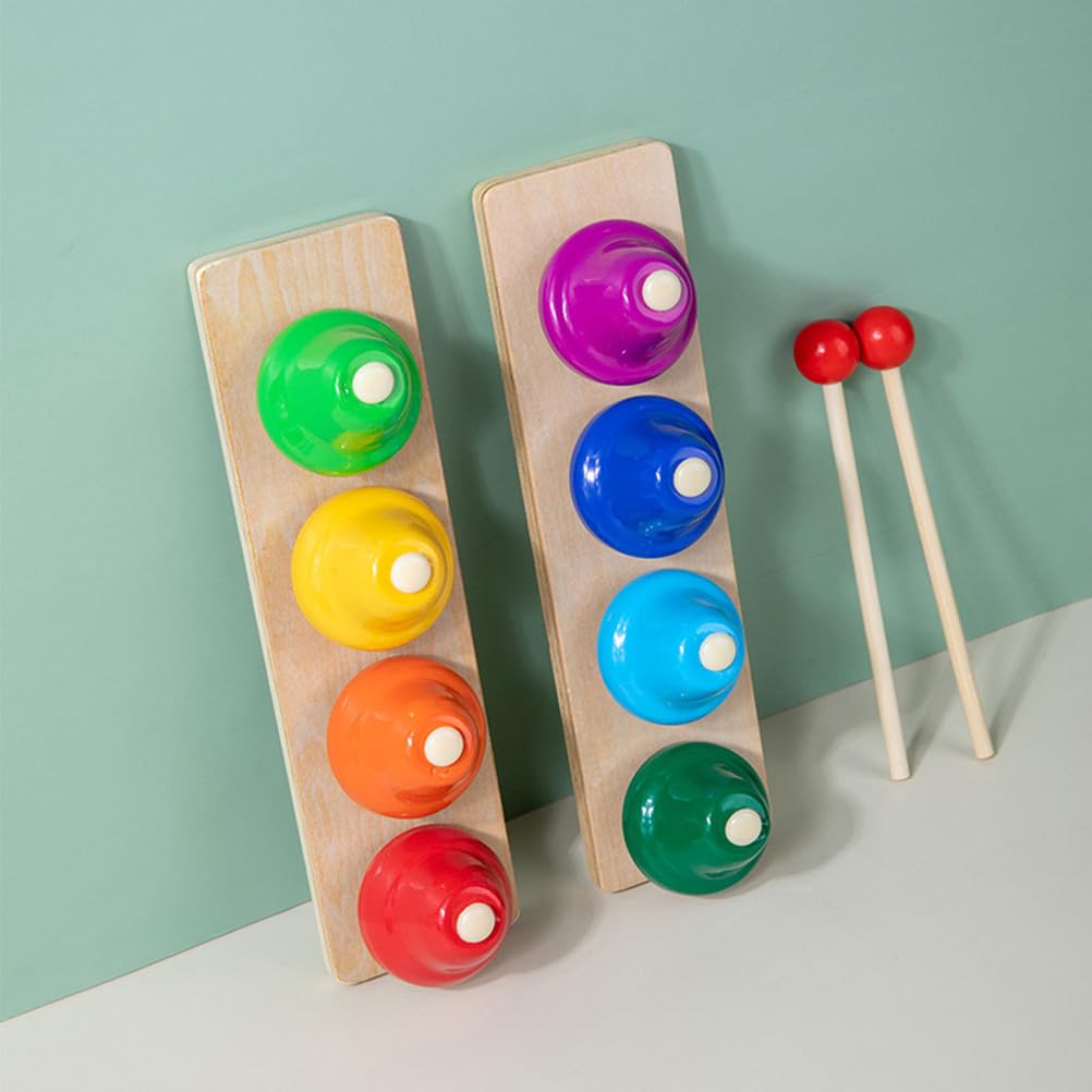 Montessori 8-nutowy zestaw tęczowych dzwonków do rąk, orff instrument perkusyjny dla dzieci