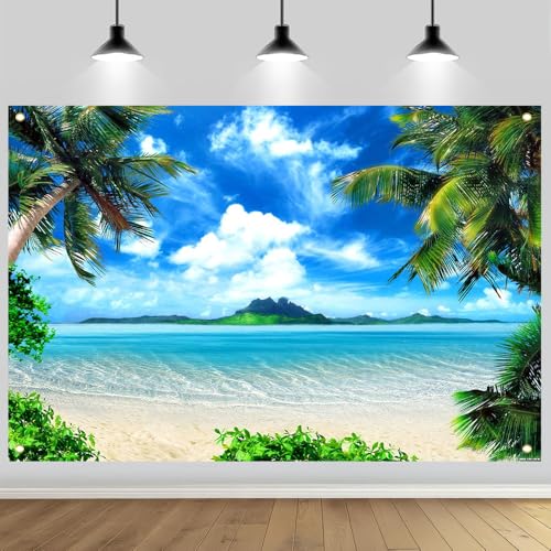 Fondo Fotográfico Playa Tropical 6x4FT Poliester miniatura 2