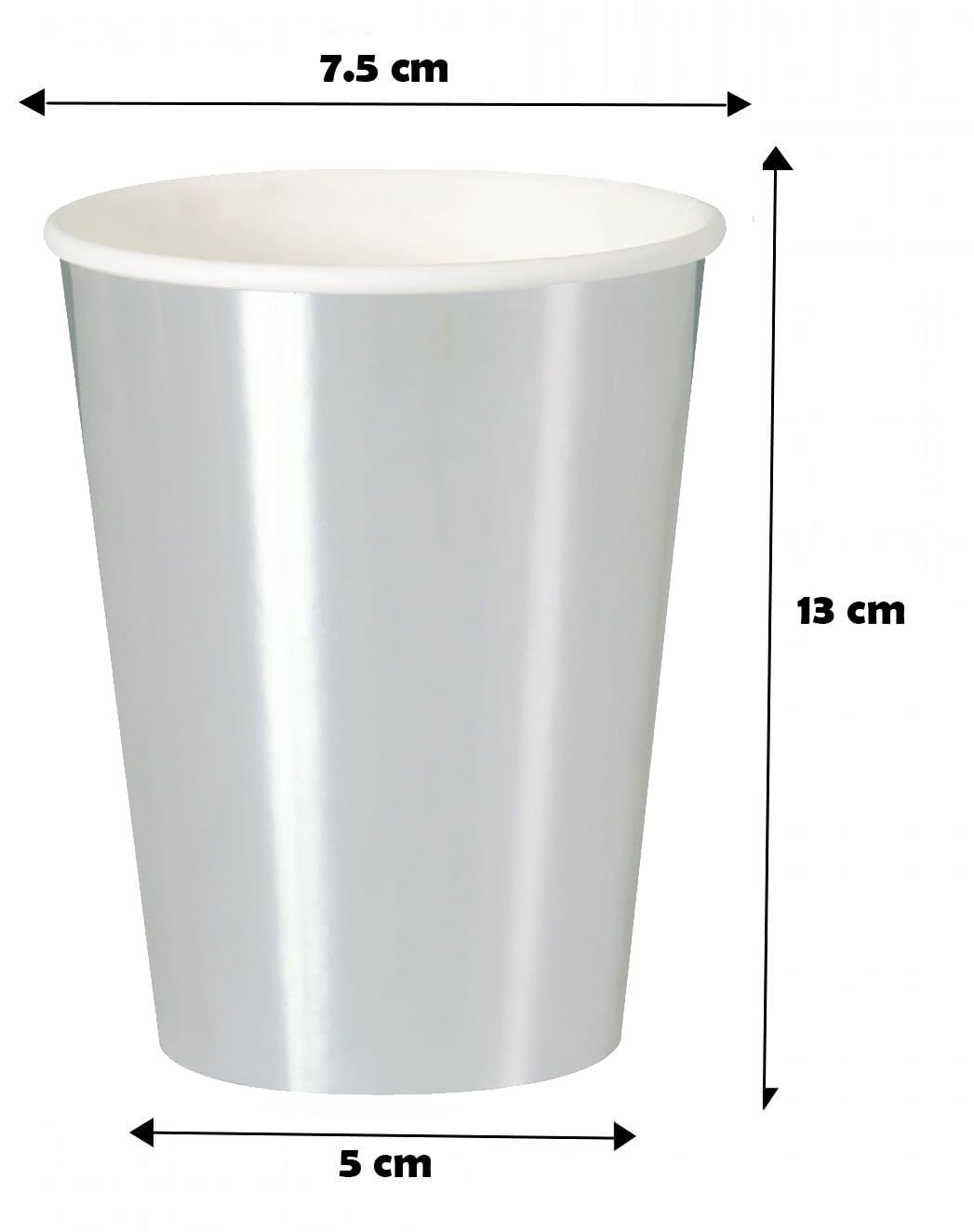 Kit festa di compleanno tinta unita color Argento per 50 persone eco-friendly (50 piatti ⌀ 23 cm, 50 bicchieri 200 ml, 50 tovaglioli 33x33 cm)