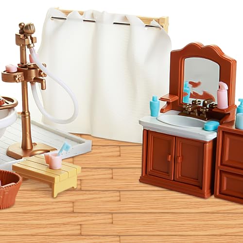 Plancher de maison de poupée sans colle 1:12 autocollant miniature OSALADI