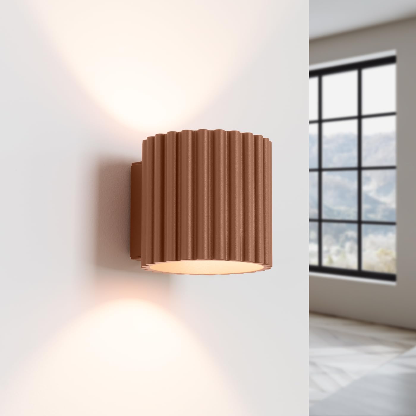 SOLLUX lighting Applique d'intérieur - Applique en aluminium - 1 lumière - Ampoule LED - Mocha Aura
