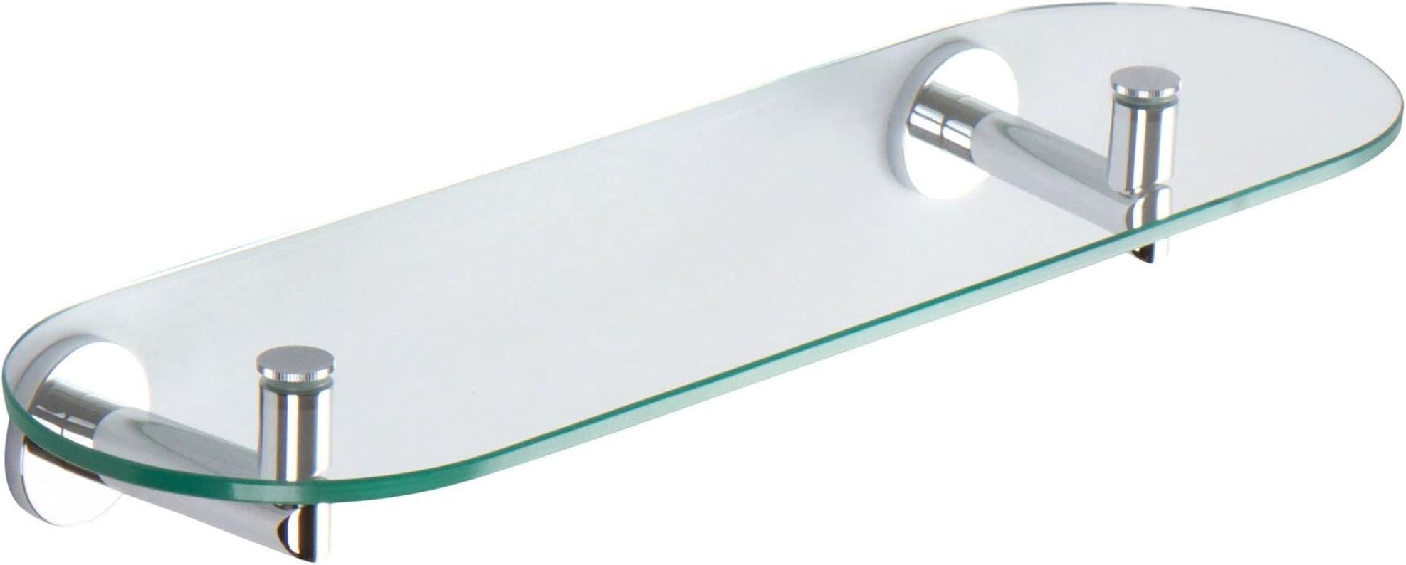 Ginger 0234T18/PC Sine 18" Tempered Glass Toiletry Shelf Rack