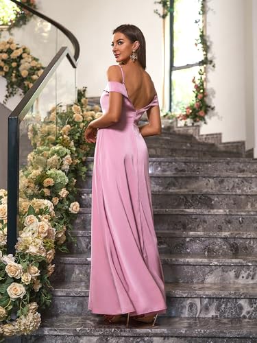 Robe de bal en satin coupe flatteuse et dos nu pour silhouette élancée