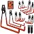 Garage Hooks, 12 Pack Wall Storage Hooks with 2 Extension Cord Storage Straps, Heavy Duty Tool Hangers for Utility Organizer, Wall Mount Holders for Garden Lawn Tools, Ladders, Bike (Orange)