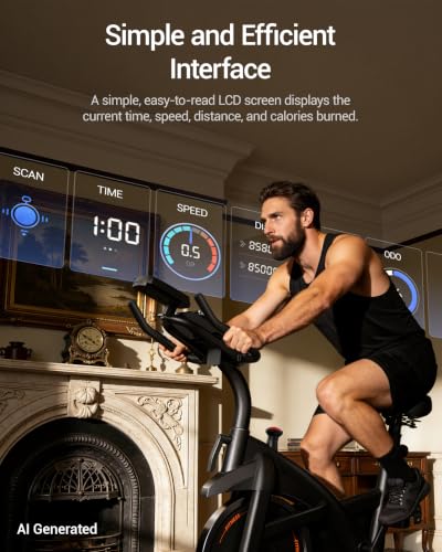 Image of CURSOR FITNESS Exercise Bike, Brake Pad Stationary Bike for Home with Exclusive App, Stationary Bikes for Home with 300 lb Weight, Indoor Cycling Spin Bike Workout Bike with Extra Comfort Seat