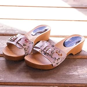 GOBY Panda Stripes Dames Clogs Handmade Vegan Leer