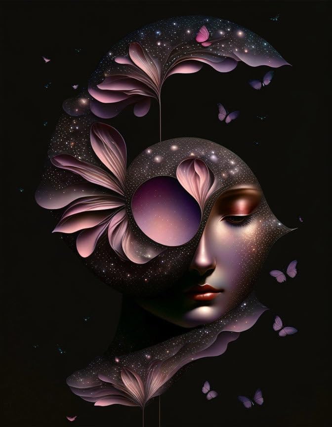 Toile murale artistique de qualité premium aux couleurs pastel et courbes douces