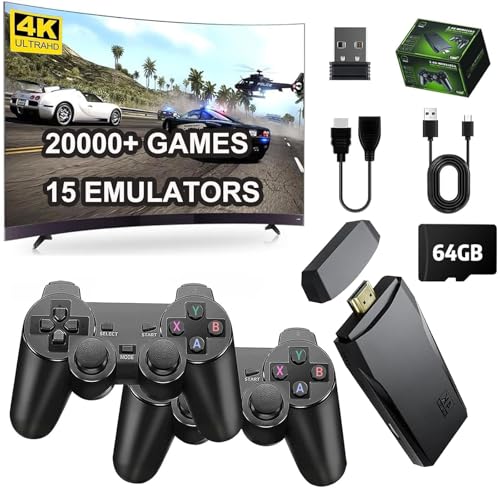 Consola de juegos retro M8 Game Stick con 2 mandos inalámbricos de juego más de 20000 juegos, Plug and Play Consola de videojuegos 4K HD Output, juegos regalo para niños y adultos Consola de juegos retro M8 Game Stick con 2 mandos inalámbricos de juego más de 20000 juegos, Plug and Play Consola de videojuegos 4K HD Output, juegos regalo para niños y adultos