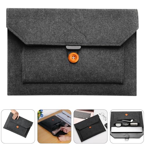 Funda para portátil 13 pulgadas de fieltro negra miniatura 3
