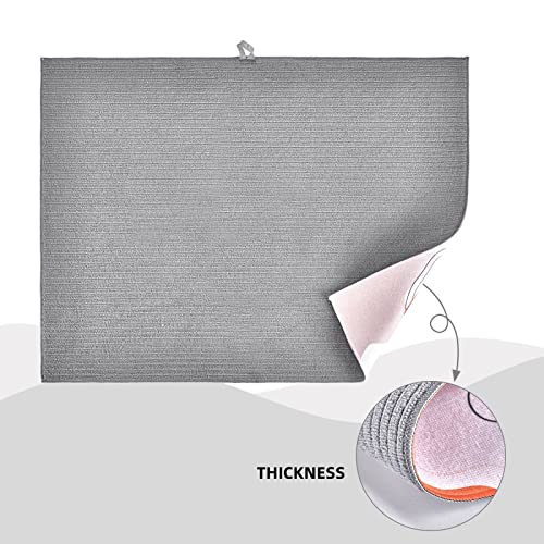 Tapis de séchage pour Vaisselle, Tapis Absorbant pour égouttoir à Vaisselle Rose Vif pour balles de Tennis pour évier de Cuisine 46 x 61 cm avec Boucle de Suspension