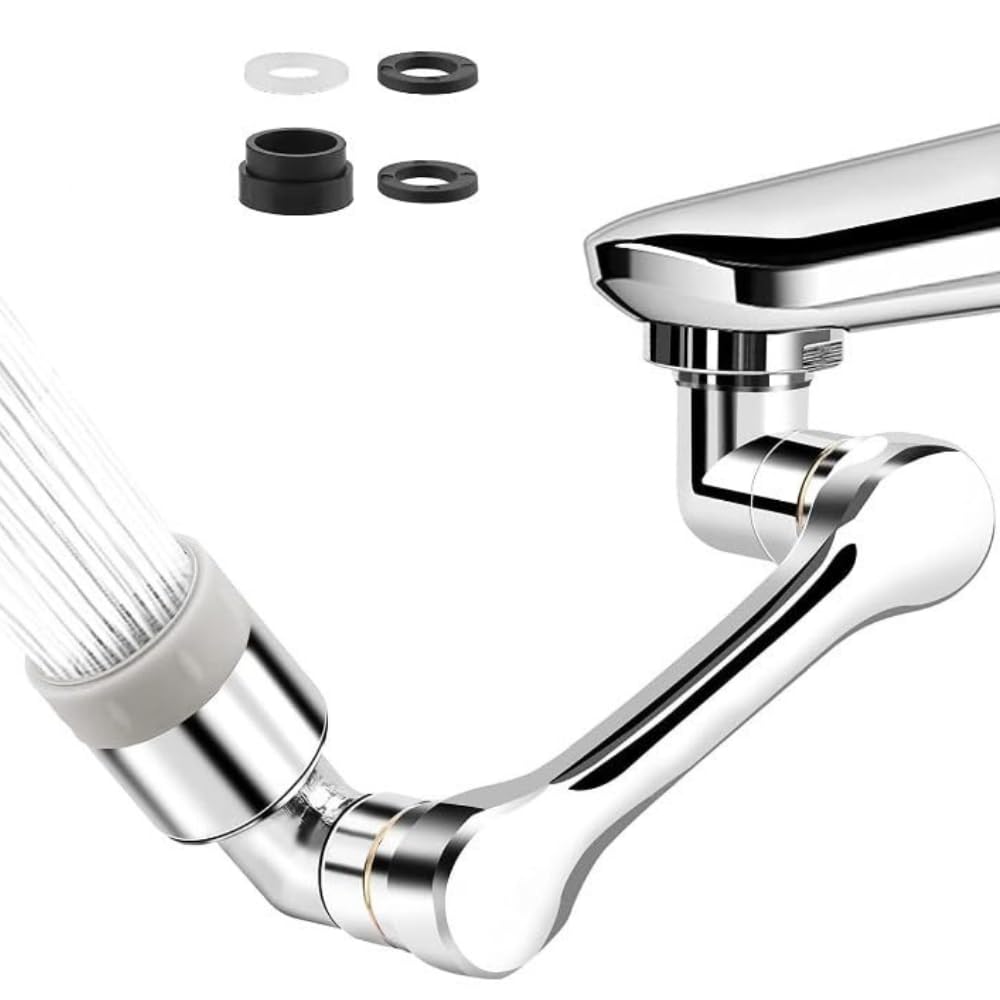 Prem Tiles Splash 1080 degree PLASTIC Swivel Faucet Aerator Rotatable Multi-Functional Extension Faucet, Faucet Extender for Taps, Tap Extender for Kitchen Sink with Splash Extension Faucet Filter (B0CDCNRFJ6) Amazon Price History, Amazon Price Tracker