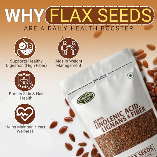 Image of Cultivate Crest Organic Flax Seeds 200g | 100% Natural & Raw High Protein Ground Flaxseeds | Rich in Omega 3, Asli Seeds | High Fiber Superfood for Daily Nutrition | Vegan, Keto Friendly