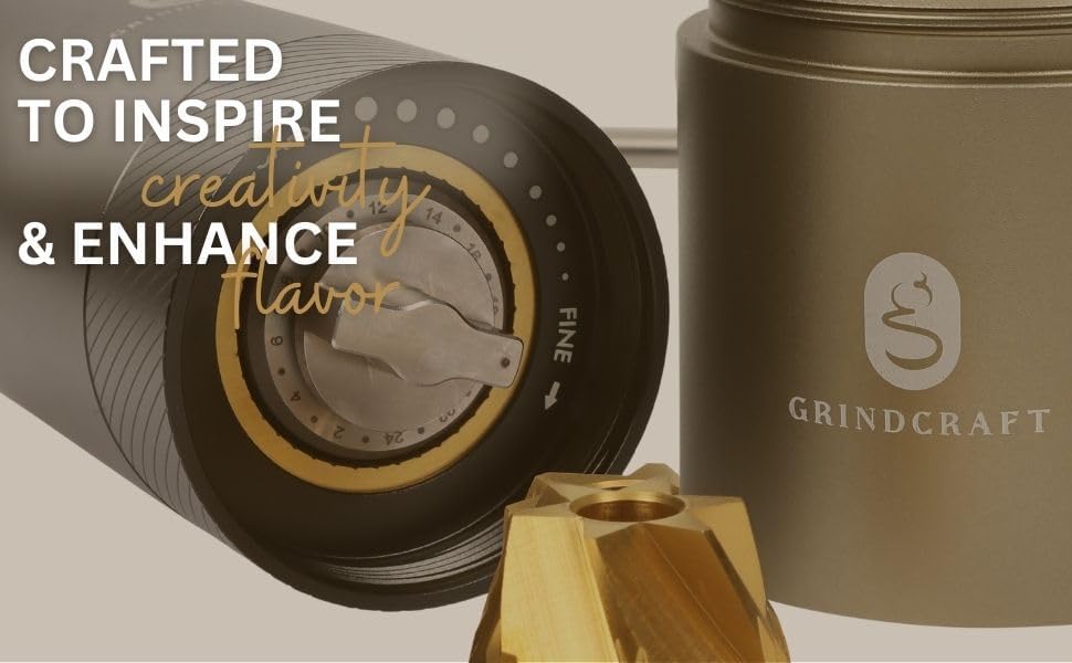 Miniatura 6 de Molinillo de café manual de alta calidad, molinillo de café manual con molino de rebabas de acero inoxidable chapado en titanio, molinillo de mano