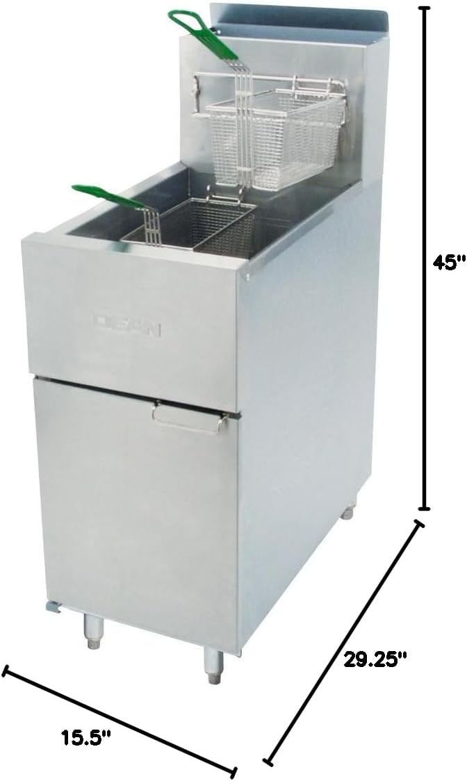 Frymaster Dean SR142G Super Runner Natural Gas Floor Fryer 43 lb