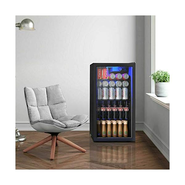 COSTWAY Beverage Refrigerator, 3.2 Cubic Foot Capacity, 120 Can
