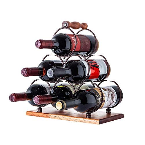 Soporte para vino para 6 botellas color negro 30x13cm miniatura 1