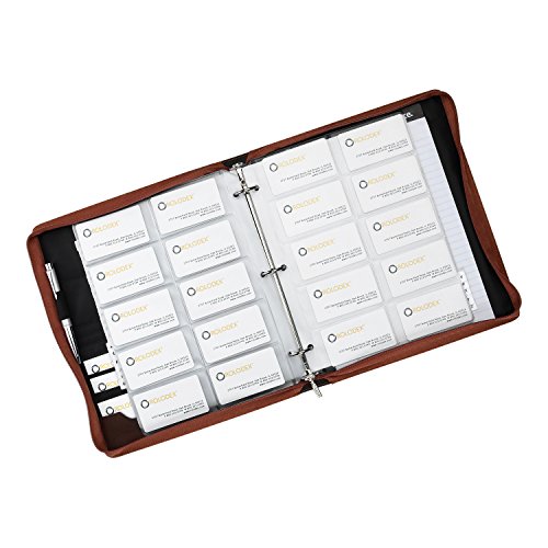 Rolodex Explorer Collection Business Card Book, 240-Card, Brown (22337)
