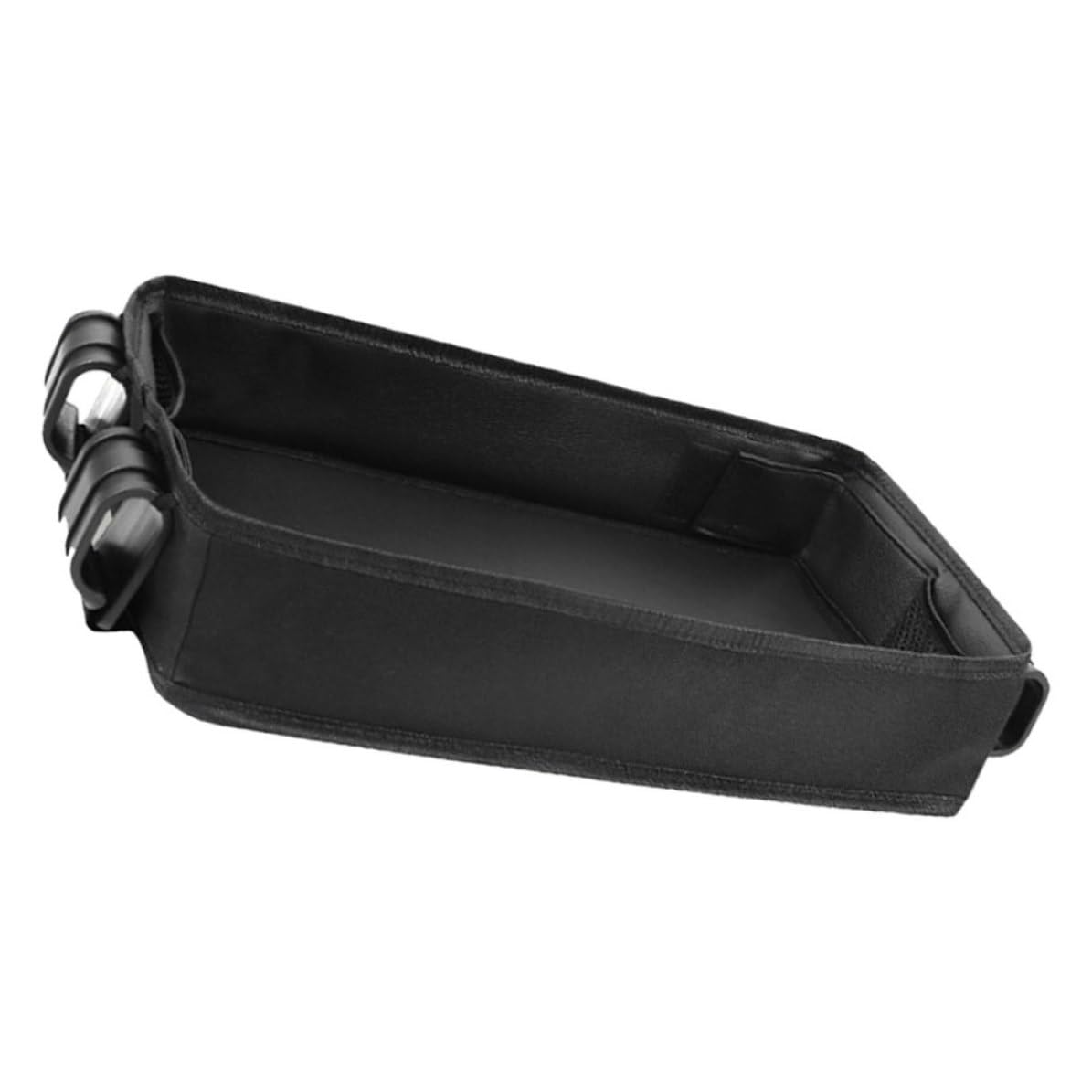 Bandeja para Cochecito Negra de Lona Portátil y Ligera Portavasos y Soporte para Refrigerios, Accesorio Adecuado para Bebés y Pequeños en Paseos