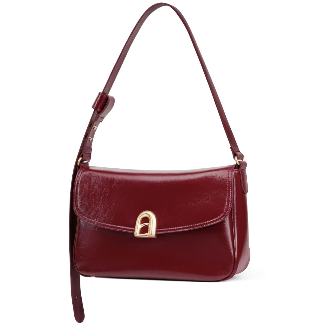 LA FESTIN Cowhide Leather Shoulder Bag for Women