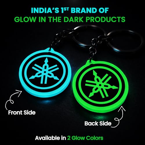 Image of Mi Glow Store Glow in Dark Keychain for Bike Men | Gift for Man | Bike Accessories | Charges in Light Glows in Dark | Key chain for Bike